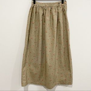 EDDIE BAUER Vintage Cottage Core Prairie Floral Long Skirt , Size 6